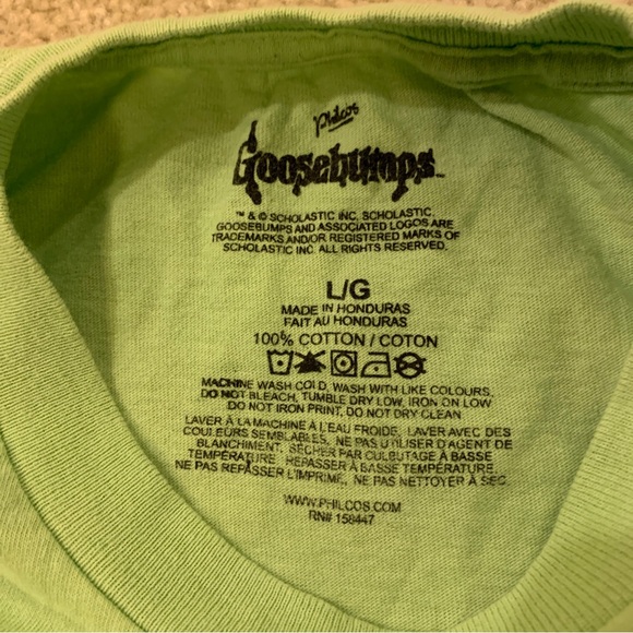 Goosebumps R.L. Stine Pumpkin Head Jack O Lanterns Green T-Shirt Size L Philcos - Picture 6 of 10